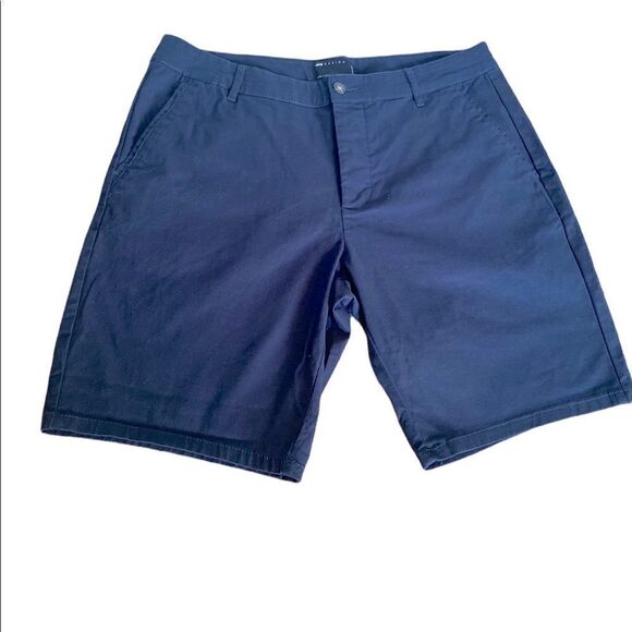 ASOS Navy Blue Chino Shorts Size 36 - Picture 1 of 4